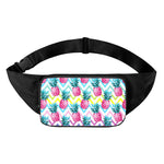 Neon Zig Zag Pineapple Pattern Print Waist Bag