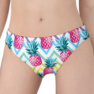 Neon Zig Zag Pineapple Pattern Print Women's Panties