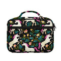 Night Floral Unicorn Pattern Print Briefcase Bible Bag