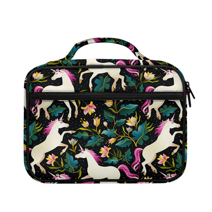 Night Floral Unicorn Pattern Print Briefcase Bible Bag