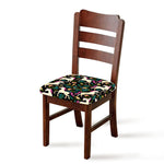 Night Floral Unicorn Pattern Print Chair Cushion Cover