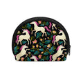 Night Floral Unicorn Pattern Print Coin Purse