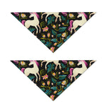 Night Floral Unicorn Pattern Print Dog Bandana