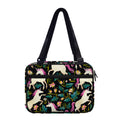 Night Floral Unicorn Pattern Print Double Strap Bible Bag