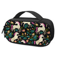 Night Floral Unicorn Pattern Print Portable Cooler Travel Case