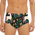 Night Floral Unicorn Pattern Print Men's Triangle Swim Briefs