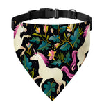 Night Floral Unicorn Pattern Print Over The Collar Dog Bandana