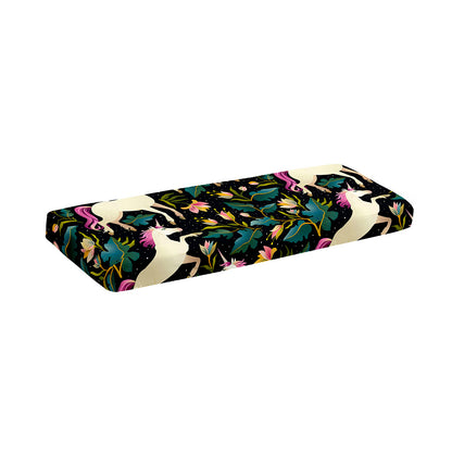 Night Floral Unicorn Pattern Print Piano Keyboard Cover