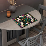 Night Floral Unicorn Pattern Print Placemat