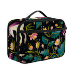 Night Floral Unicorn Pattern Print Portable Lunch Bag