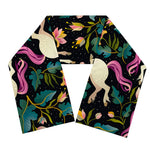 Night Floral Unicorn Pattern Print Scarf