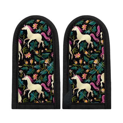 Night Floral Unicorn Pattern Print Skillet Handle Cover