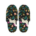 Night Floral Unicorn Pattern Print Slippers