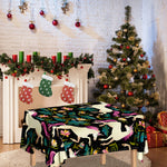 Night Floral Unicorn Pattern Print Tablecloth
