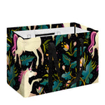 Night Floral Unicorn Pattern Print Utility Tote Bag