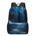 Night Forest And Moonlight Print 17 Inch Backpack
