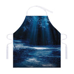 Night Forest And Moonlight Print Adjustable Apron