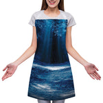 Night Forest And Moonlight Print Adjustable Apron