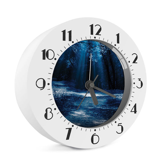 Night Forest And Moonlight Print Alarm Clock