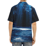Night Forest And Moonlight Print Aloha Shirt