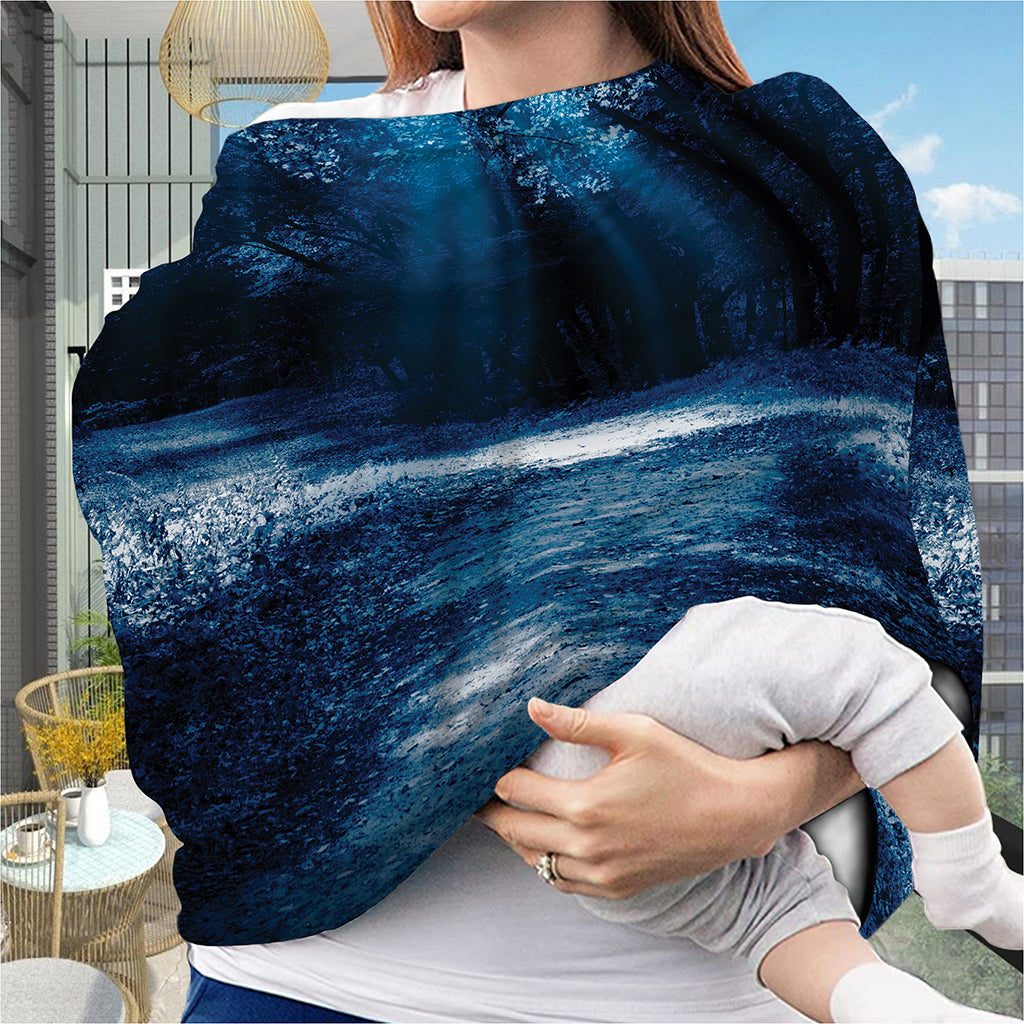 Night Forest And Moonlight Print Baby Seat Cover