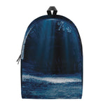 Night Forest And Moonlight Print Backpack