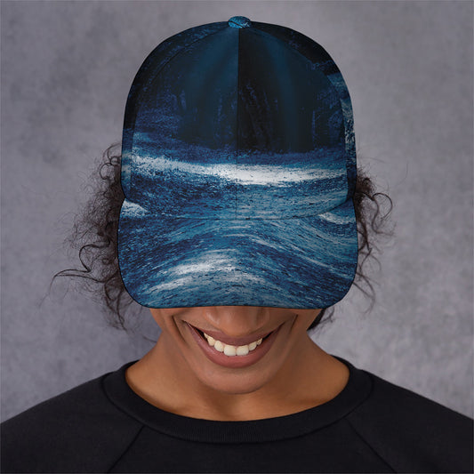 Night Forest And Moonlight Print Baseball Cap