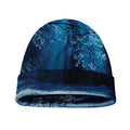 Night Forest And Moonlight Print Beanie