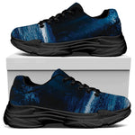 Night Forest And Moonlight Print Black Chunky Shoes