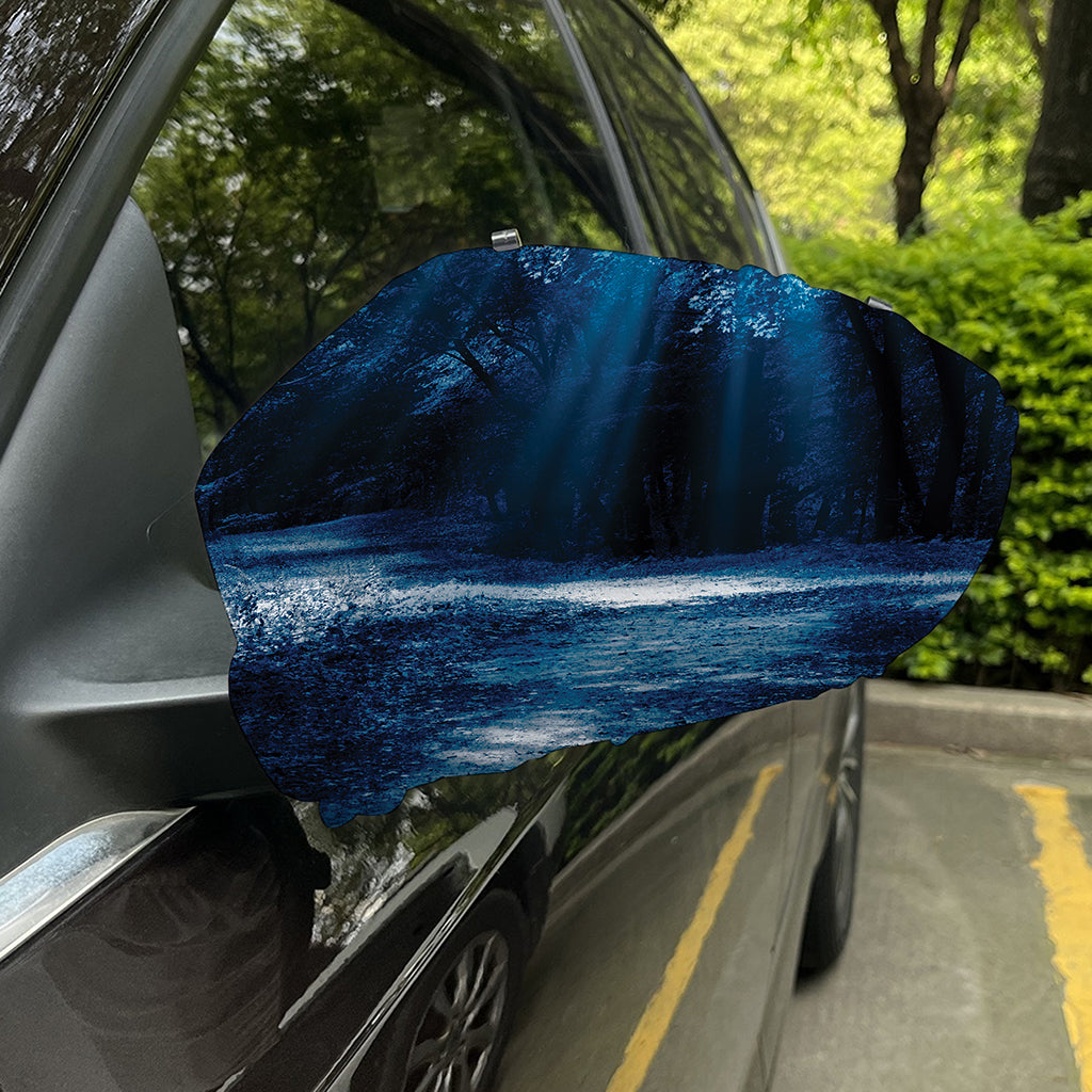 Night Forest And Moonlight Print Car Side Mirror Covers
