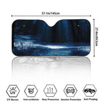 Night Forest And Moonlight Print Car Windshield Sun Shade