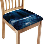 Night Forest And Moonlight Print Chair Cushion Cover