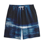Night Forest And Moonlight Print Cotton Shorts
