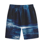 Night Forest And Moonlight Print Cotton Shorts