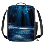 Night Forest And Moonlight Print Crossbody Lunch Bag