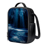 Night Forest And Moonlight Print Crossbody Lunch Bag