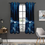 Night Forest And Moonlight Print Curtain