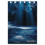 Night Forest And Moonlight Print Curtain