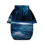 Night Forest And Moonlight Print Dog Zip Up Hoodie