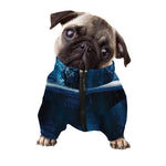 Night Forest And Moonlight Print Dog Zip Up Jacket