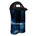 Night Forest And Moonlight Print Double Neoprene Wine Tote