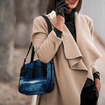 Night Forest And Moonlight Print Double Strap Bible Bag