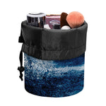 Night Forest And Moonlight Print Drawstring Makeup Bag