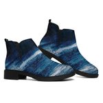 Night Forest And Moonlight Print Flat Ankle Boots