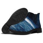 Night Forest And Moonlight Print Flat Ankle Boots