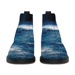 Night Forest And Moonlight Print Flat Ankle Boots