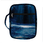 Night Forest And Moonlight Print Front Pocket Bible Bag