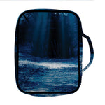 Night Forest And Moonlight Print Front Pocket Bible Bag