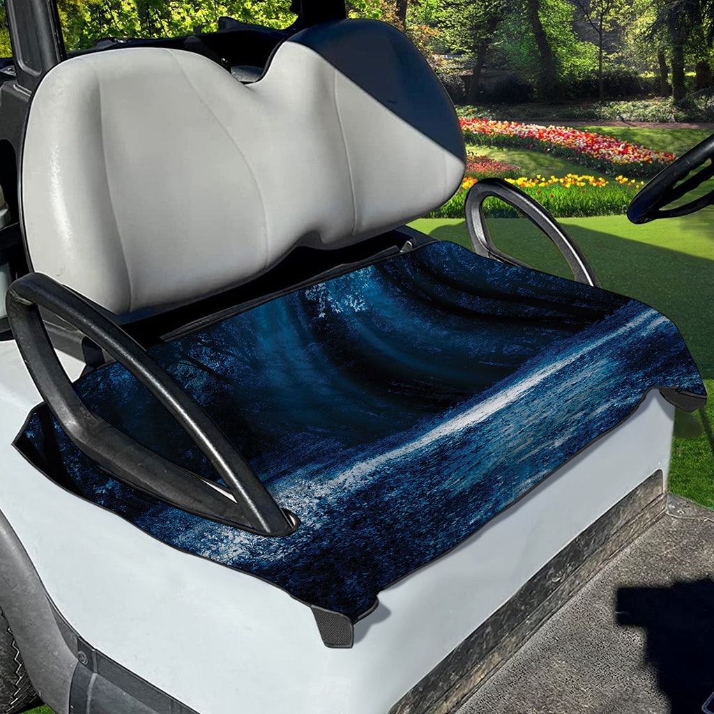 Night Forest And Moonlight Print Golf Cart Seat Cover
