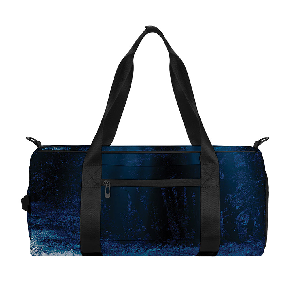 Night Forest And Moonlight Print Gym Bag